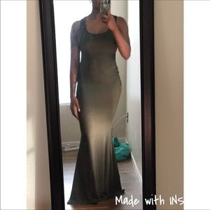 💚Green maxi dress